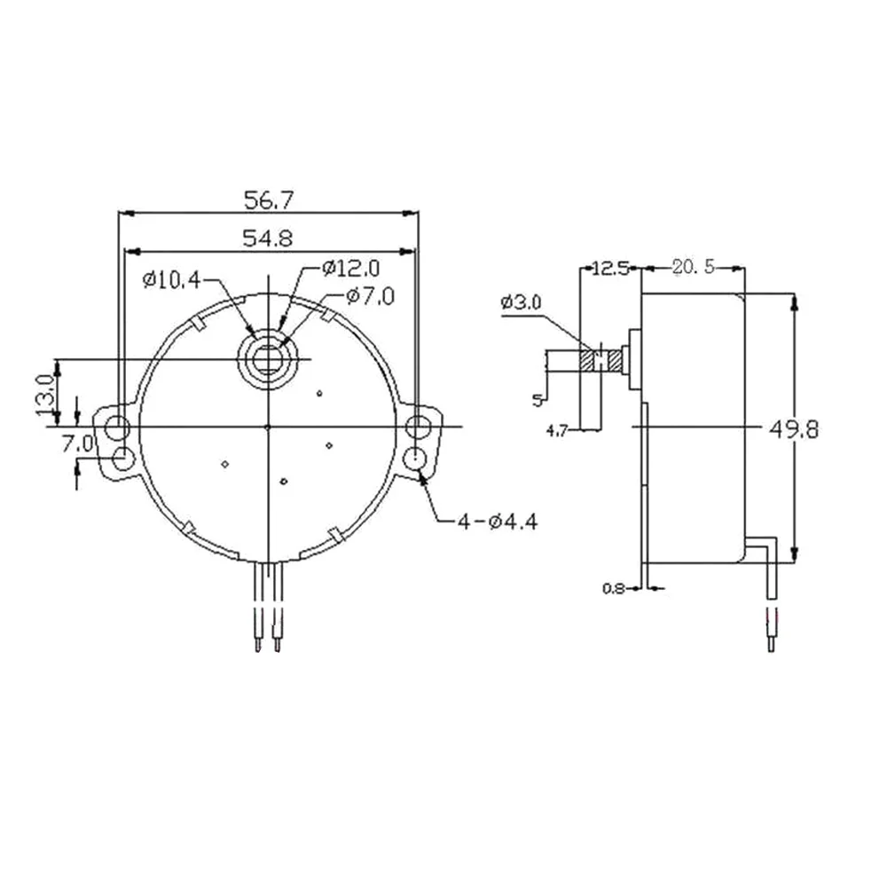 TYC-50 AC12V / 220V Non Synchronous Motor Brushless AC Motor Low Noise Motor Forward / Reverse Rotation Adjustable Motor