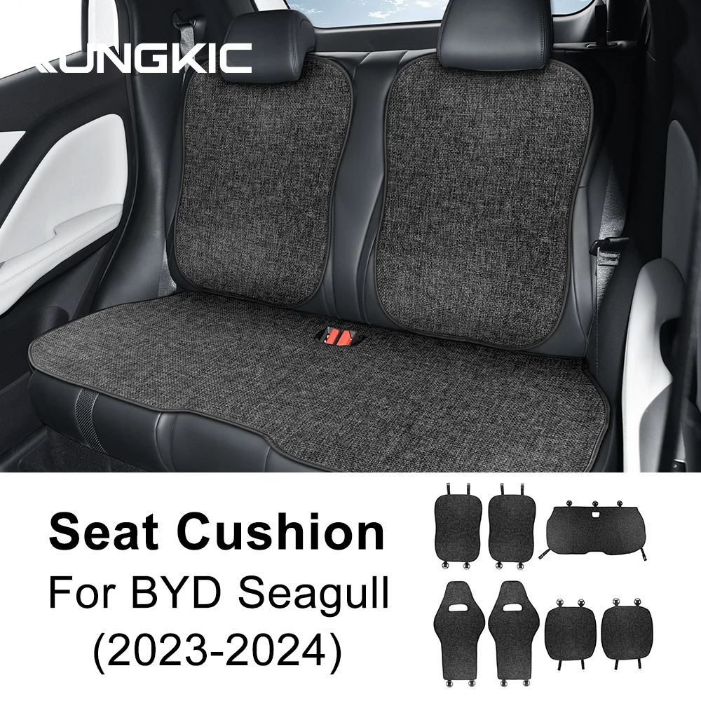 For BYD Seagull 2023-2024 Breathable Linen Four Seasons Car Seat Cushion Protect Mat Seat Pad Accessories