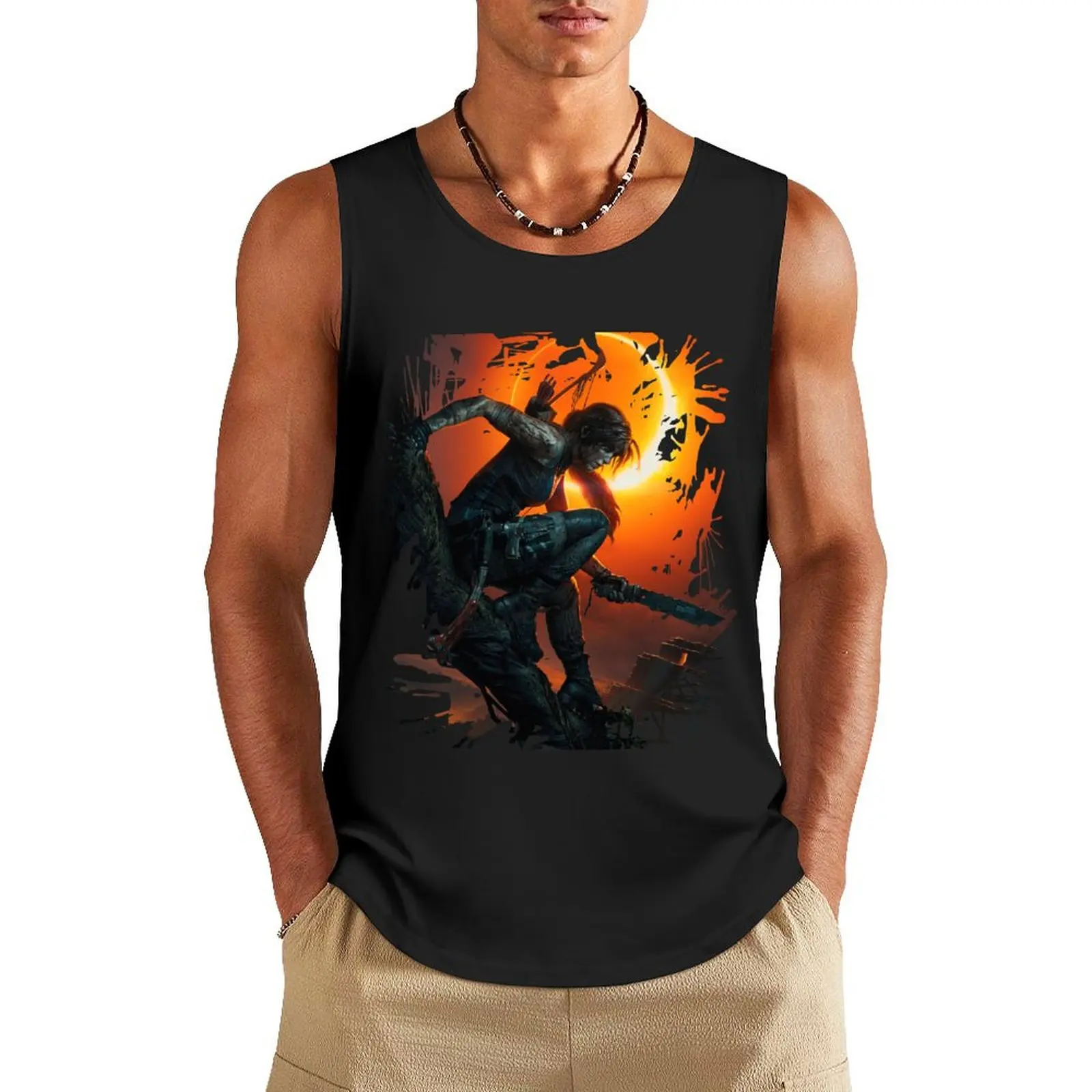 

Lara Croft Tank Top Man gym clothes Men's clothing Men's t-shirt