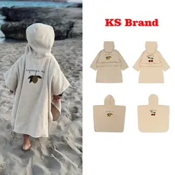 2024 Brand Kids Flannel Bathrobe Boys Girls Pajamas Toddler Clothing Children Soft Bath Robe Nightgown Teenager 1-12 Years