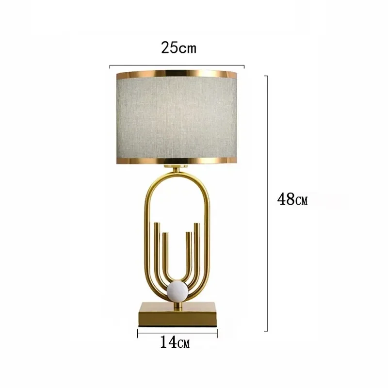 Nordic Desk Lamp Luxury Modern Switching Bedroom Bedside Hotel Living Room Study Light Romantic Warm Decoration Desk Light