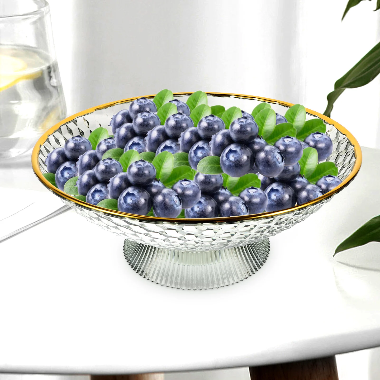 

Fruit Candy Plate Serving Tray Draining Bowl Appetizer Stand Cake Holder Dessert Base Bowl Storage Container
