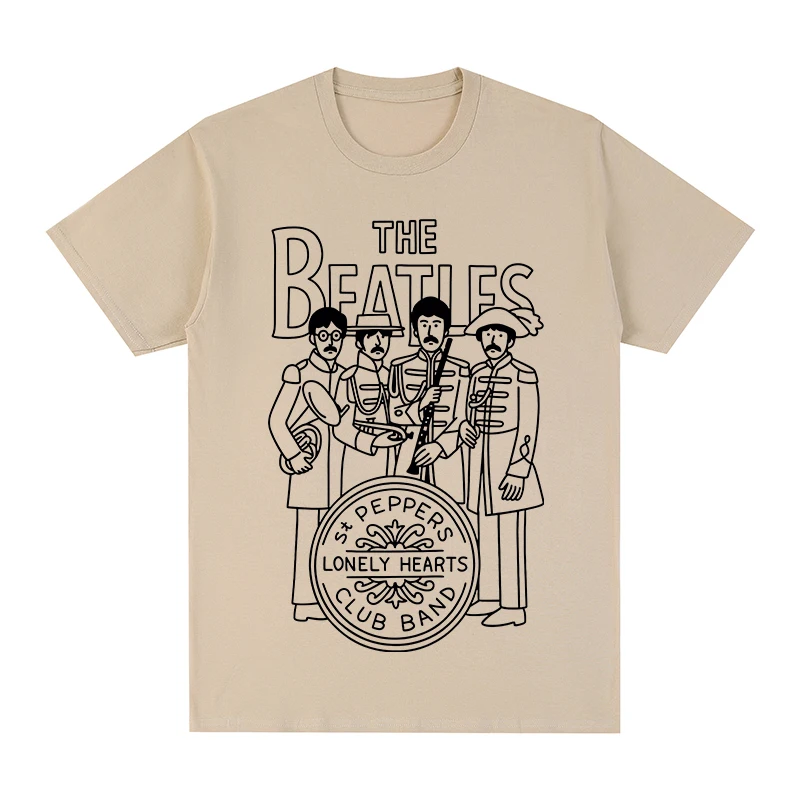 The Beatles Vintage T-shirt Classic Rock Fans Y2K Streetwear Graphic Cotton Men T shirt New TEE TSHIRT Womens Tops