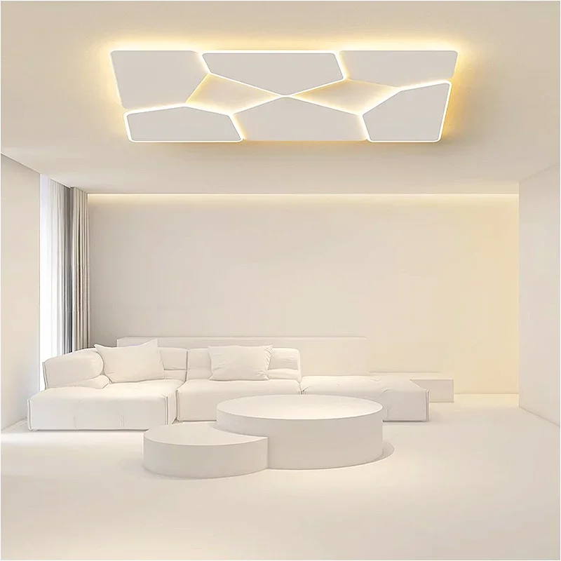 Nordic Style Living Room Ceiling Light Minimalist Bedroom Tangram Light Full Spectrum Eye Protection Study Indoor Lighting FYCL