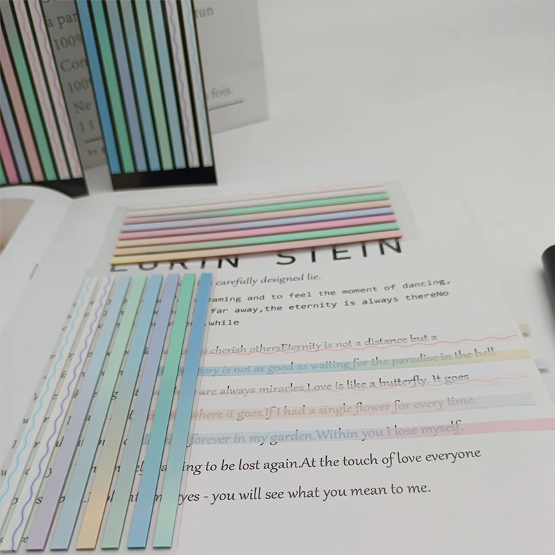 Color Sticky Notes Index Stickers Index Tabs Self-Adhesive Translucent Office Stationery Reading Label Posted Notepad Bookmark