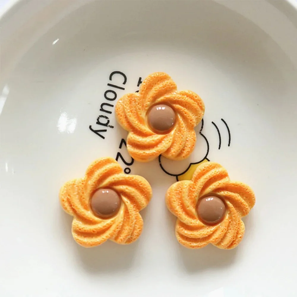 8 Stück Miniatur-Harz-Cabochons mit flacher Rückseite aus der Cookie-Serie für Haarnadeln, Scrapbooking, DIY, Heimdekoration, Bastelzubehör – Detail 8