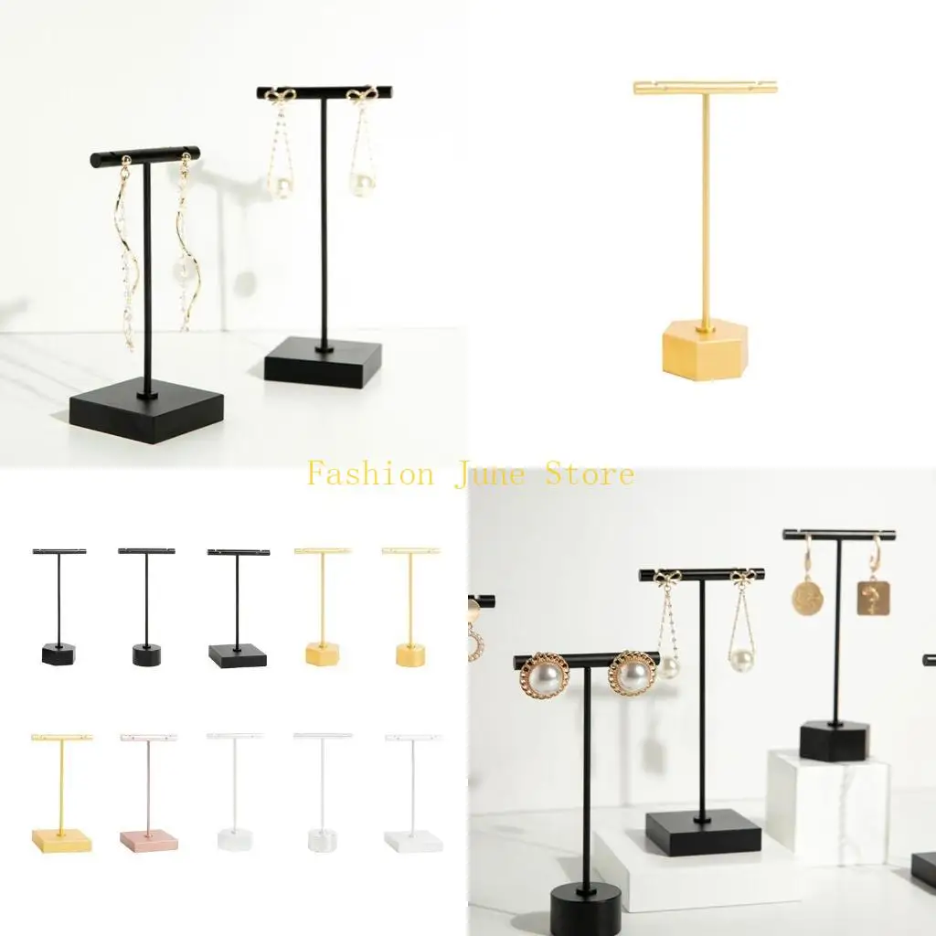 N5KA Simple for T Metal Jewelry Rack Earrings Ear Studs Rack Display Rack Jewelry Storage Photo Props Decoration Jewelr