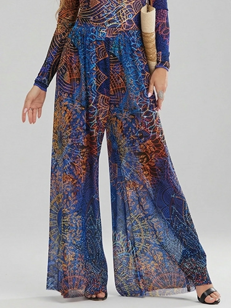 

Women Mesh Ruffle Trim Cover Up Pants Beach Cover Up Cover Ups For Swimwear Beach Ruffle Pants 2026 Summer Pants Купальник