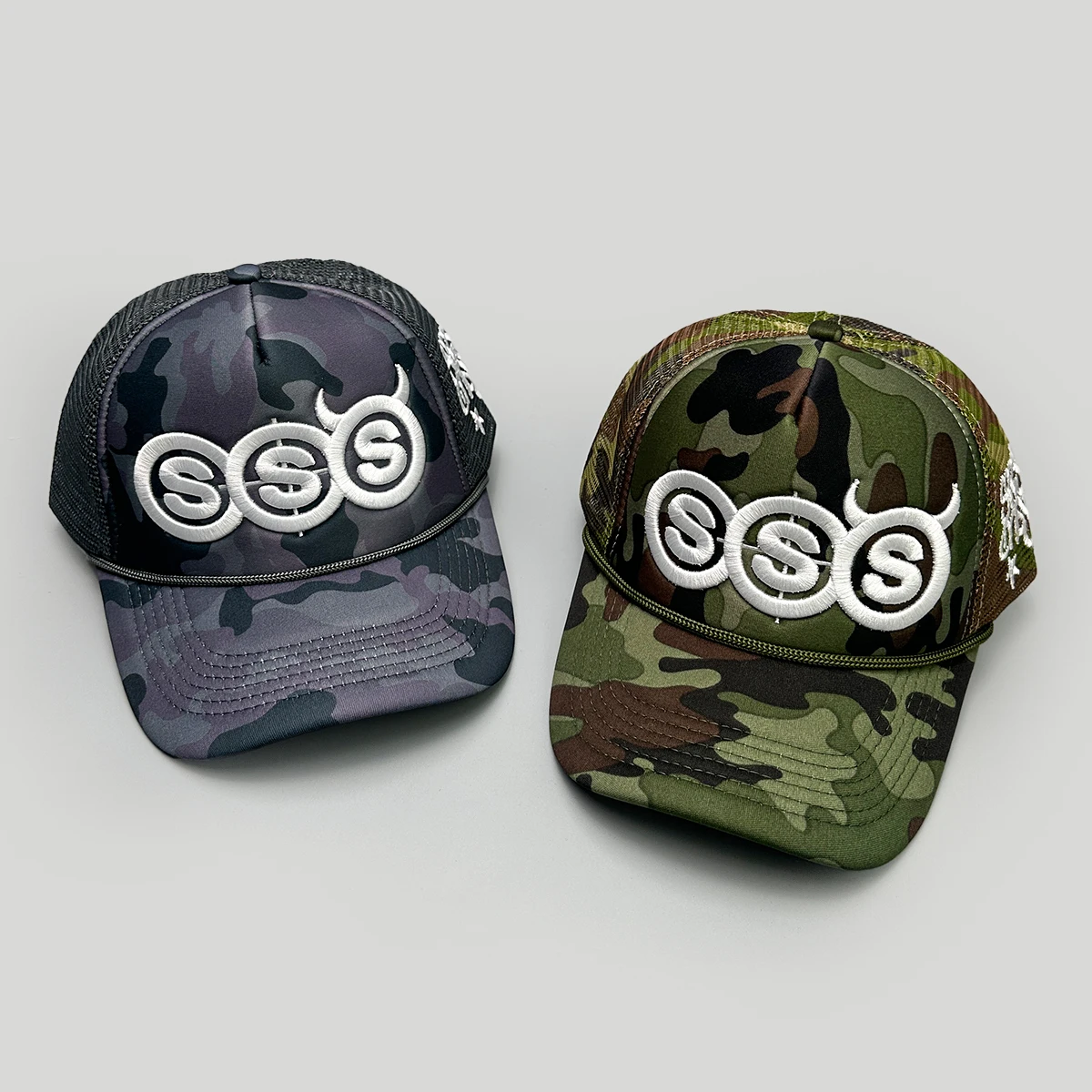 Gorras de Béisbol con Bordado de Letras y Cuernos de Diablo, Nuevas, Unisex, Transpirables, con Malla, Protección Solar, Estilo Hip Hop, Versátiles, para Exteriores