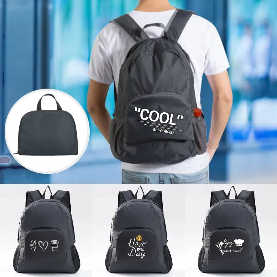  Business Women 2024 New Foldable Daypack Outdoor Men Mountaineering Pack Ultralight Hiking Sports Backpack Food Print Schoolbag 