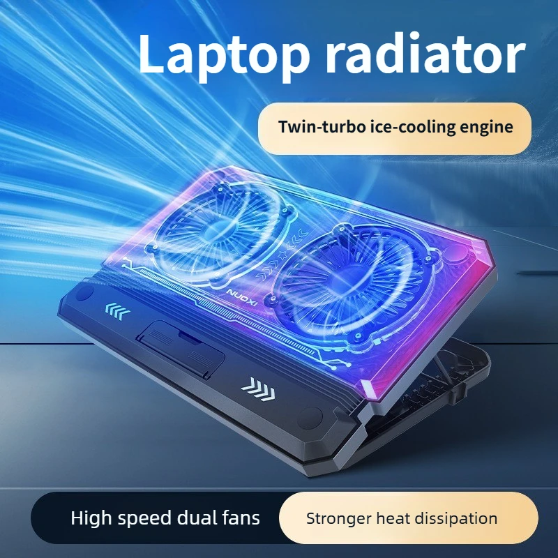 

Охлаждающая подставка для ноутбука, подходит для ноутбуков 12-17 дюймов, с двумя вентиляторами и ультратихим радиатором для отвода тепла.