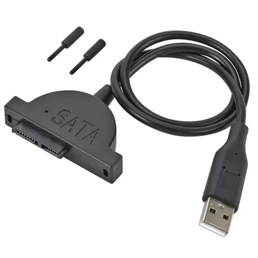 

1PCS USB 2.0 to SATA 7+6 PIN Cable CD/DVD-ROM Drive Cord Optical Driver Adapter Data Transfer Cable For PC Laptop Notebook