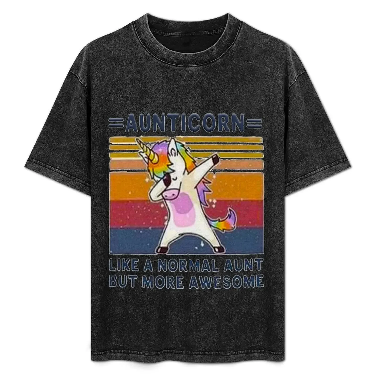 

Dabbing Unicorn Aunticorn Fun Gift Design Idea T-Shirt Big and Tall Basic Tee Shirt