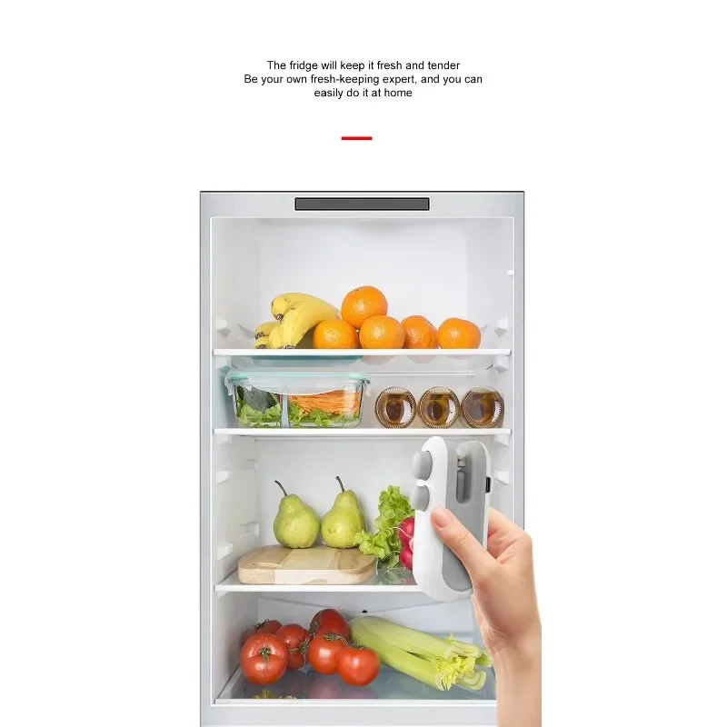 2 в 1, USB перезаряжаемый вакуумный упаковщик пищевых продуктов, упаковщик пакетов с чипсами, мини-упаковщик пакетов для хранения свежих закусок