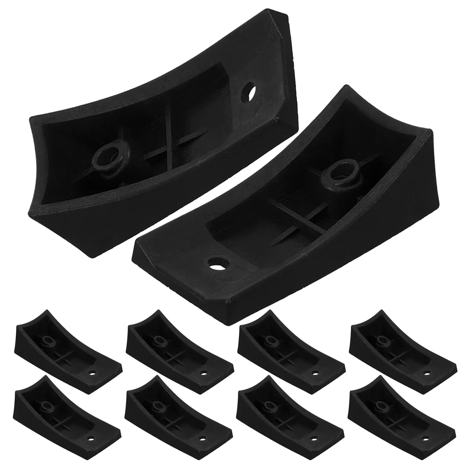 10Pcs Anti Tilt Chair Leg Pads for 4Cm Wide Flat Tube Sled Base Office Chairs Non Scratch Floor Protectors Conference Room