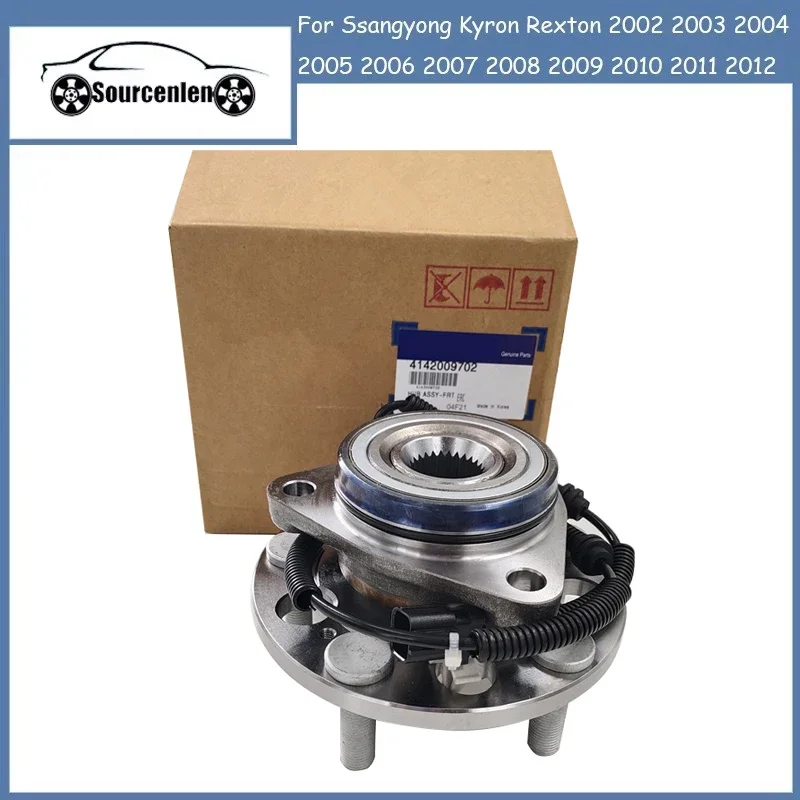 Front Wheel Hub Bearing Assembly ABS For Ssangyong Kyron Rexton2002 2003 2004 2005 2006 2007 2008 2009 2010 2011 2012 4142009701