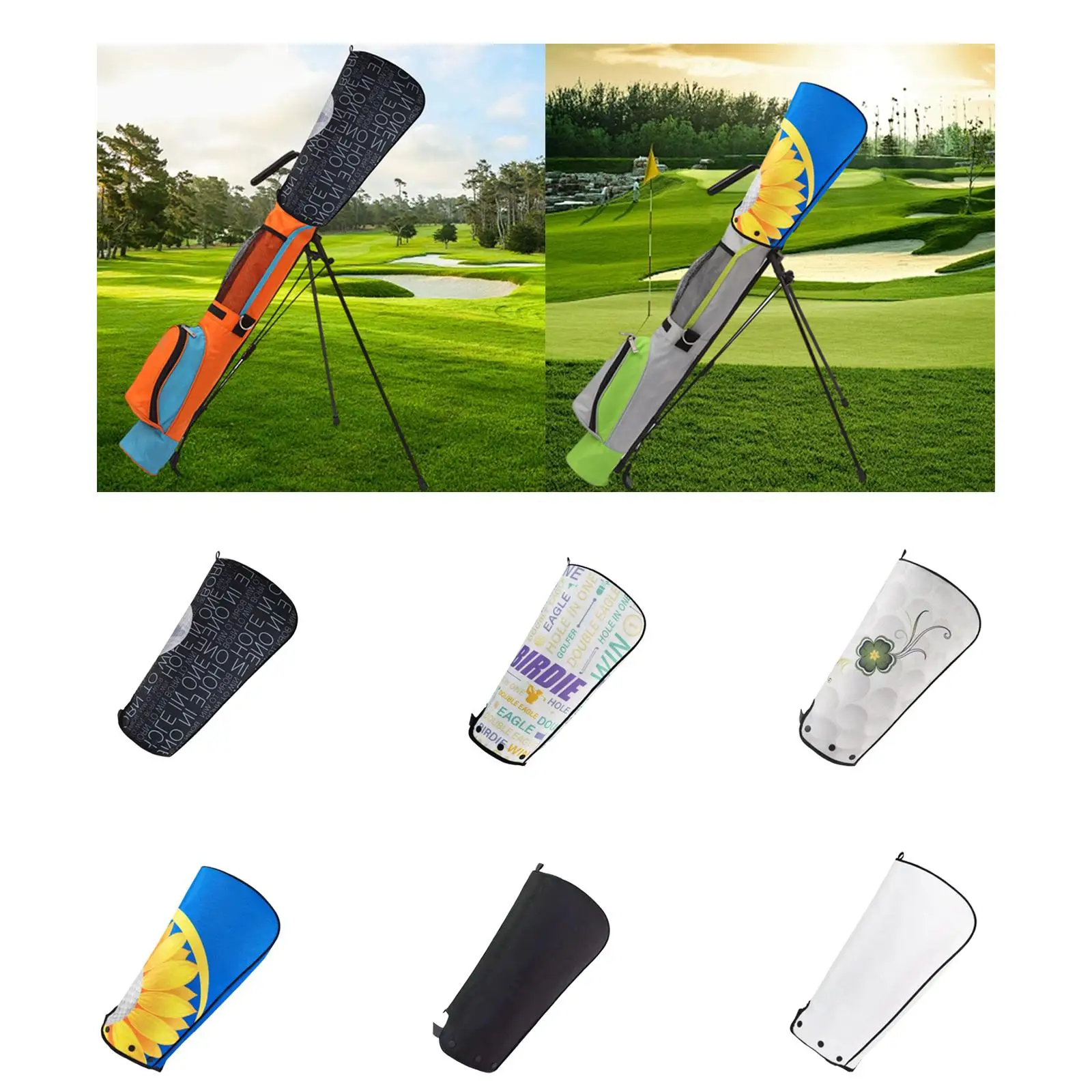 

Golf Bag Rain Cover Golf Accessories Dustproof Portable Stand Bag Cover for Outdoor Travel Golf Clubs Driving Range Court