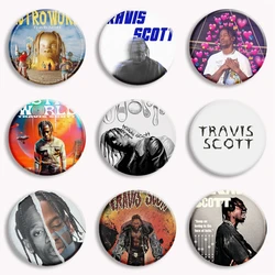 Hip Hop Travis Rapper Singer Scott Album Covers Soft Button Pin Metal Badge Bag Accessories Rock Music Lover Collect Fans Gifts