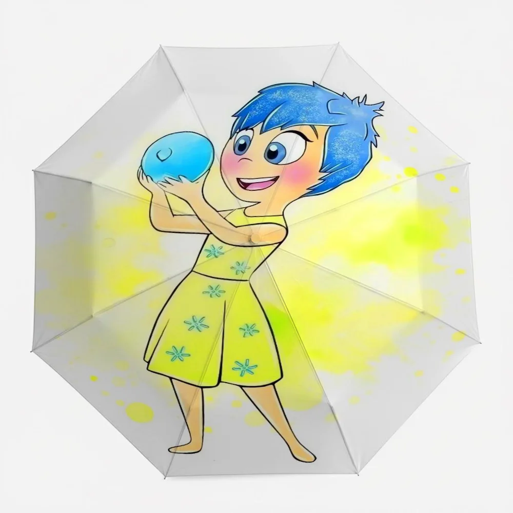 

Автоматический складной зонт Disney Inside Out Joy с акварельным принтом, желтый, портативный, водонепроницаемый, ветрозащитный, для путешествий