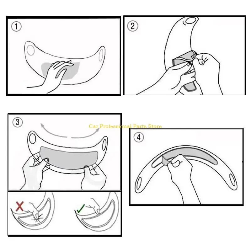 

R53d Универсальный мотоцикл-шлем щит анти-пленка прозрачная линза Вставка тумана репеллент дождевой вода против скребки
