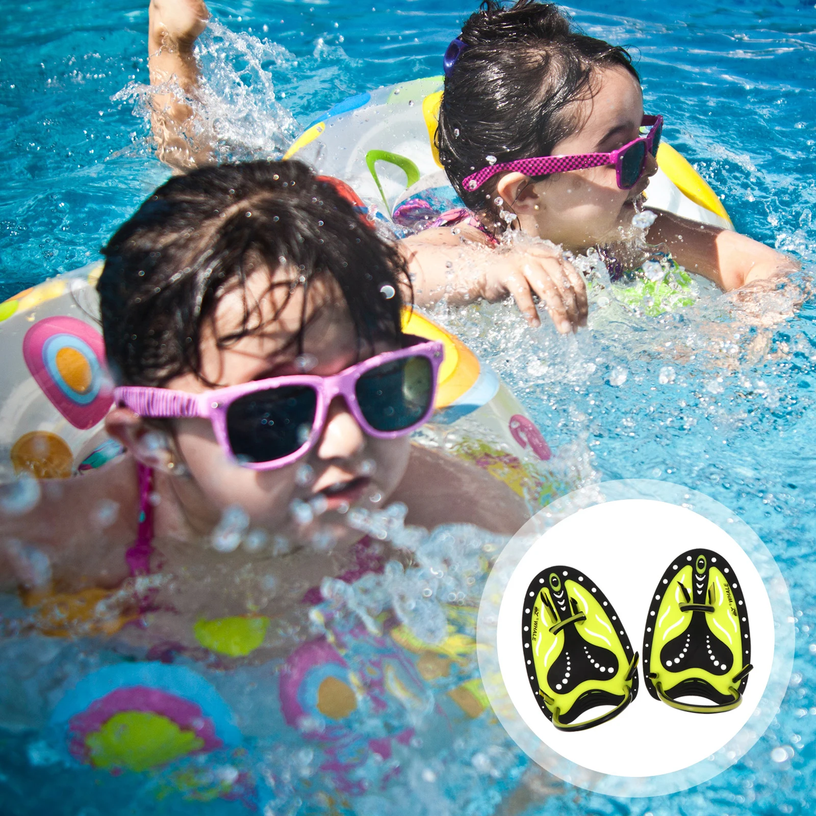 

Swimming Training Paddles Comfortable Silicone Ergonomic Shape Practical Gloves