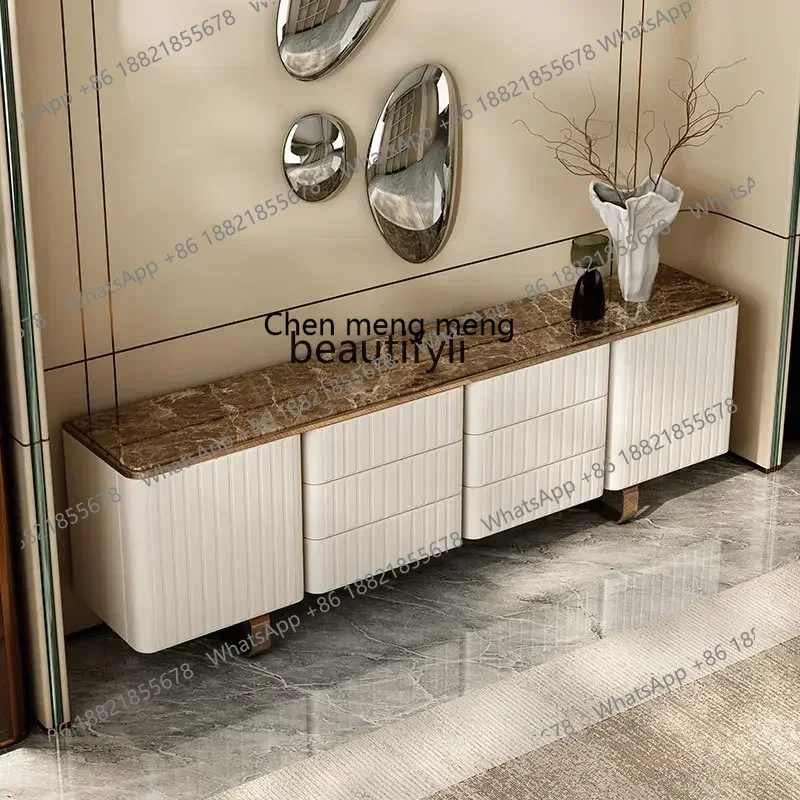 

SS new style ss7486 Italian marble TV cabinet coffee table combination modern simple living room light luxury TV cabinetss 7486