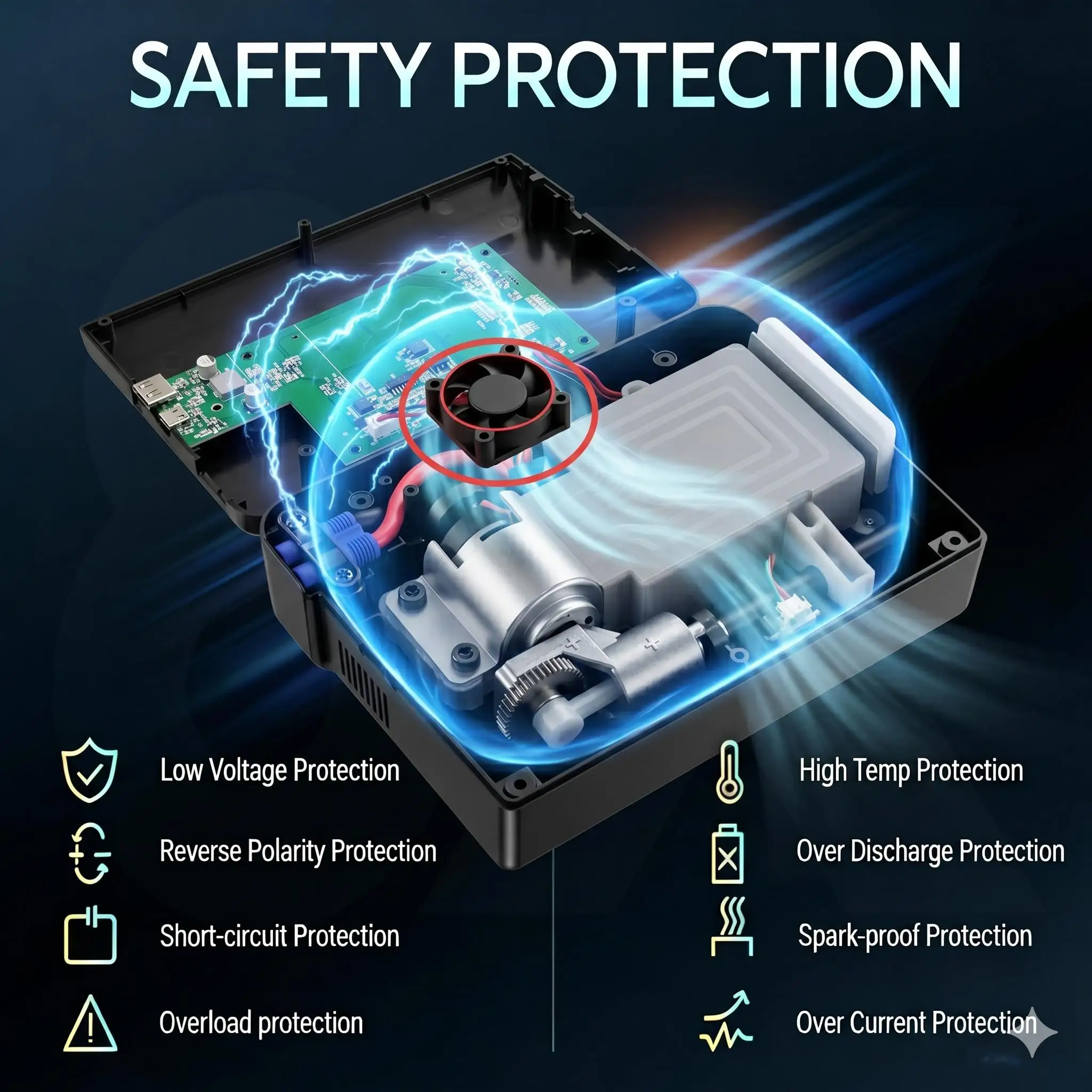 spec-heavy and benefit-driven. * Core keywords? Yes (Jump Starter, Air Compressor, Battery Booster, Power Bank, 4000A, 1