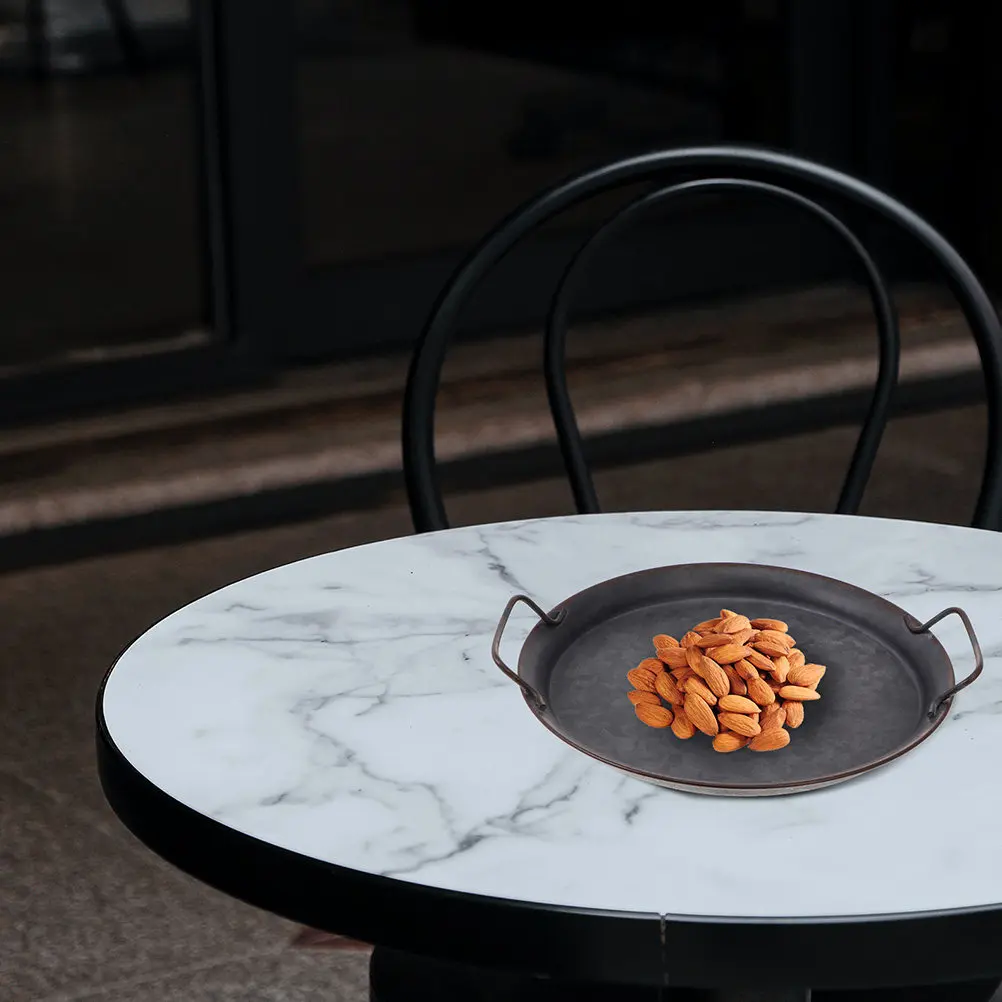 

1 шт. Премиальный круглый железный поднос в скандинавском стиле для хранения украшений, организации пространства дома, спальни, кухни, демонстрации, реквизит для фотосессий, декор в деревенском стиле