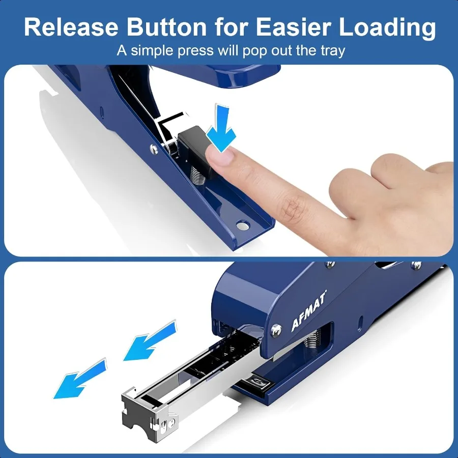 Effortl Plier Stapler Metal 30 Sheet Stapling Plier 15000+ Stapling Times with Staples Reload Button Handheld Stapler Heavy Dut