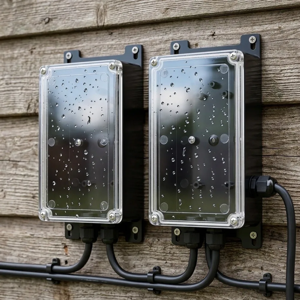 2Pcs Waterproof Junction Box Dustproof Electric Cable Connection Enclosure For Garden Wiring Electrical Hardware Parts