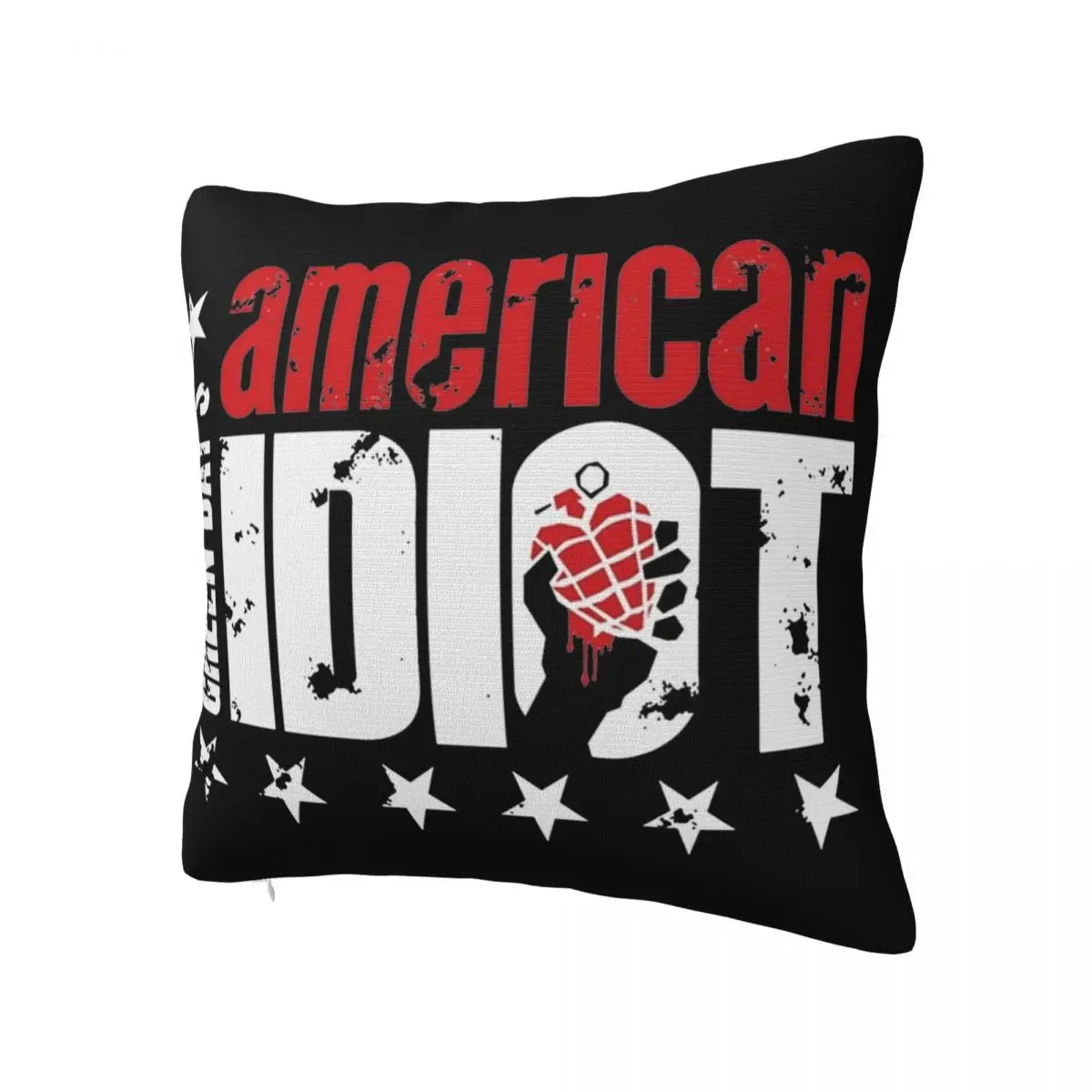 Green Day American Idiot Pillowcase Printing Polyester Cushion Cover Gift Pillow Case Cover Seat Zippered 40X40cm