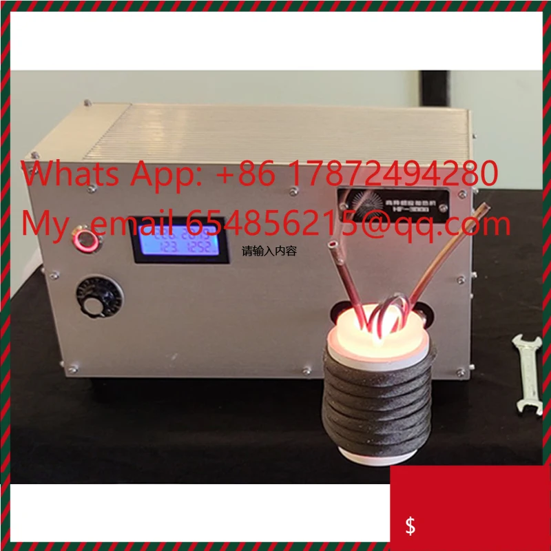 3000w ZVS High Frequency Induction Heating Machine For Melting Gold And Silver Iron Parts Annealing + Crucible 220V