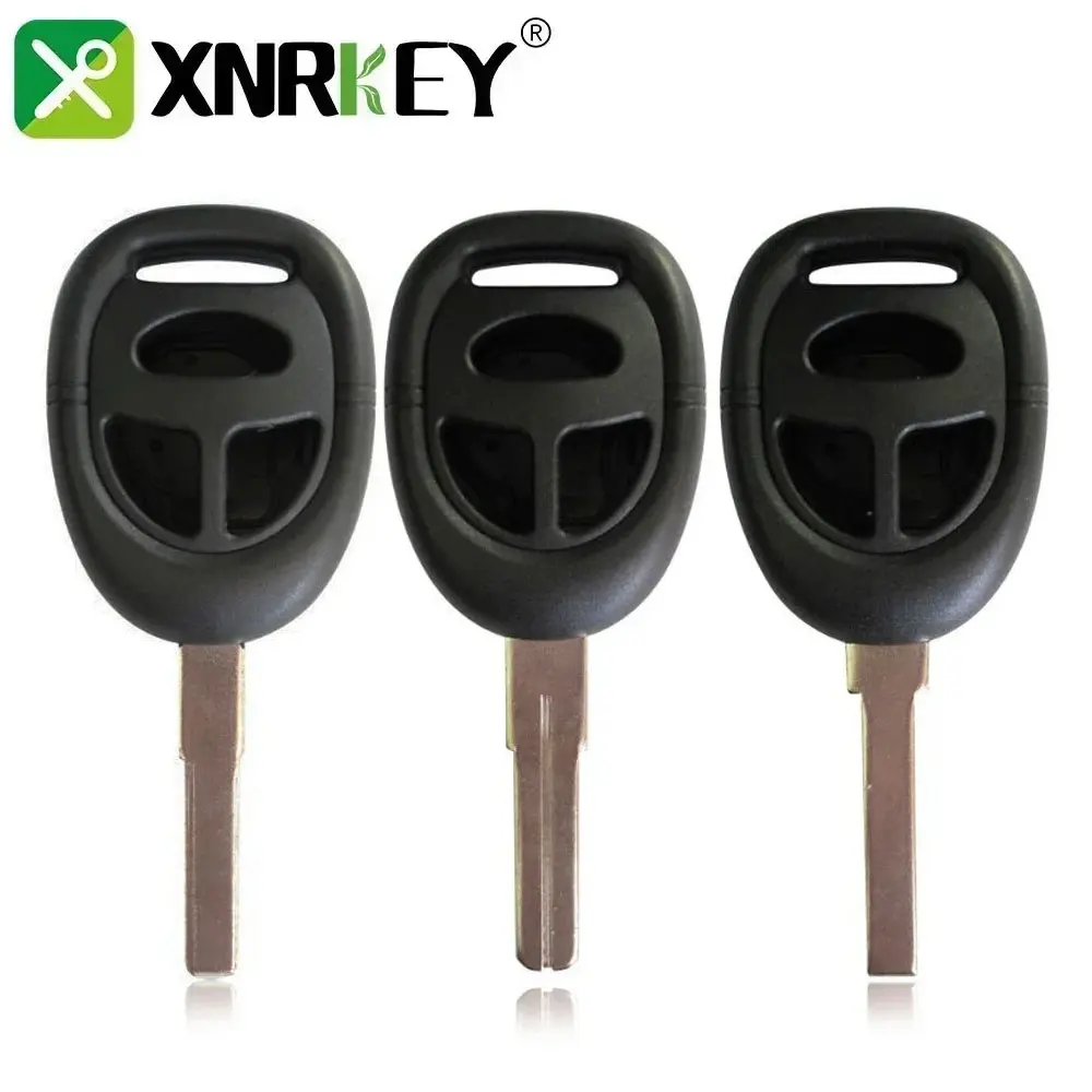 XNRKEY Substituição Car Key Shell Habitação, 3 Tipos de Lâmina Uncut para Saab 9-3 9-5 93 95, inteligente remoto tampa do caso chave do carro