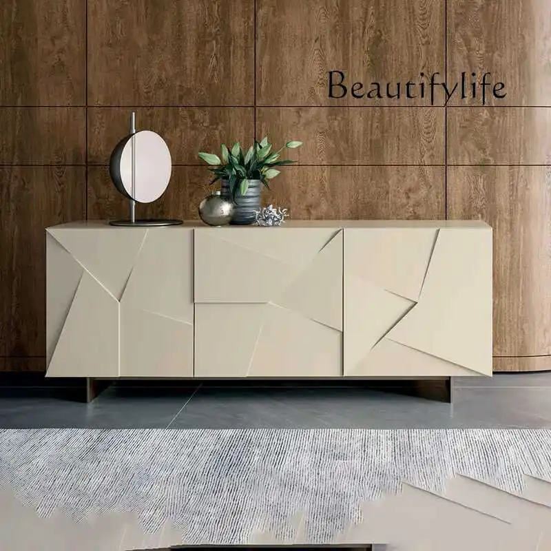 

Italian minimalist side cabinet designer light luxury storage decoration special-shaped creative fashion high-end