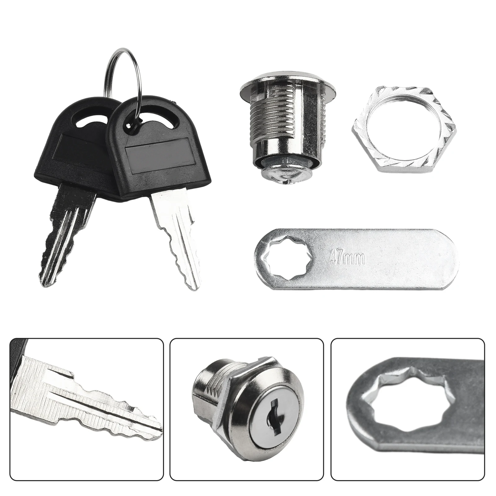 Drawer Cabinet Cam Lock Security Lock With 2 Keys Lock For Office Desk Letter Box Cam Locks Furniture Hardware