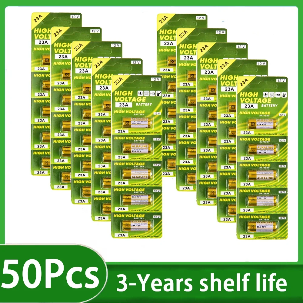 12V 23A Batterie 23GA A23S E23A EL12 MN21 V23GA GP23A LRV08 Für Türklingel Fernbedienung Elektrische Spielzeug A23 Alkaline batterie Pack