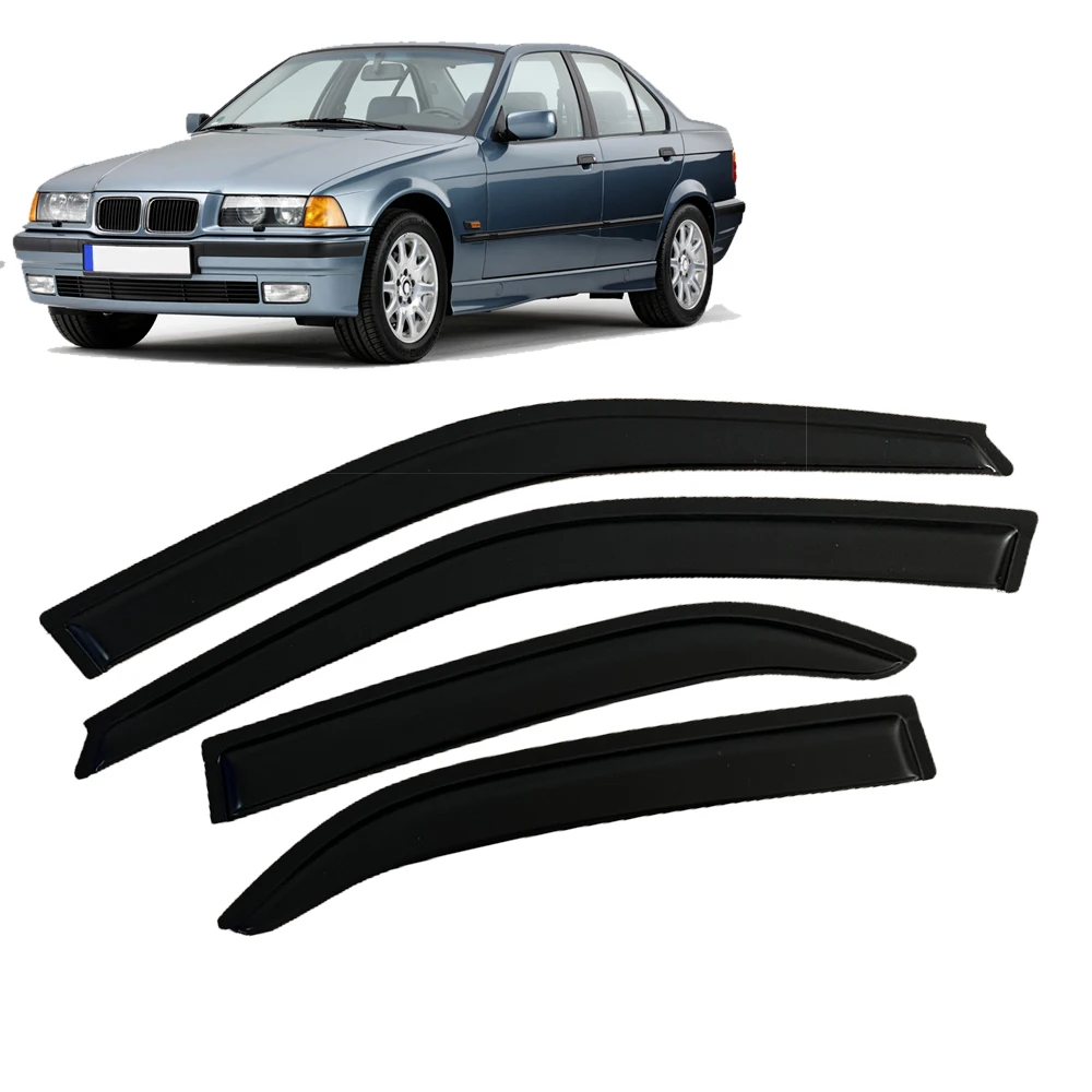 Window Visor for BMW 3 Series E36 1992 1993 1994 1995 1996 1997 1998 Wind Deflectors Rain Guards Door Visor Vent Shades