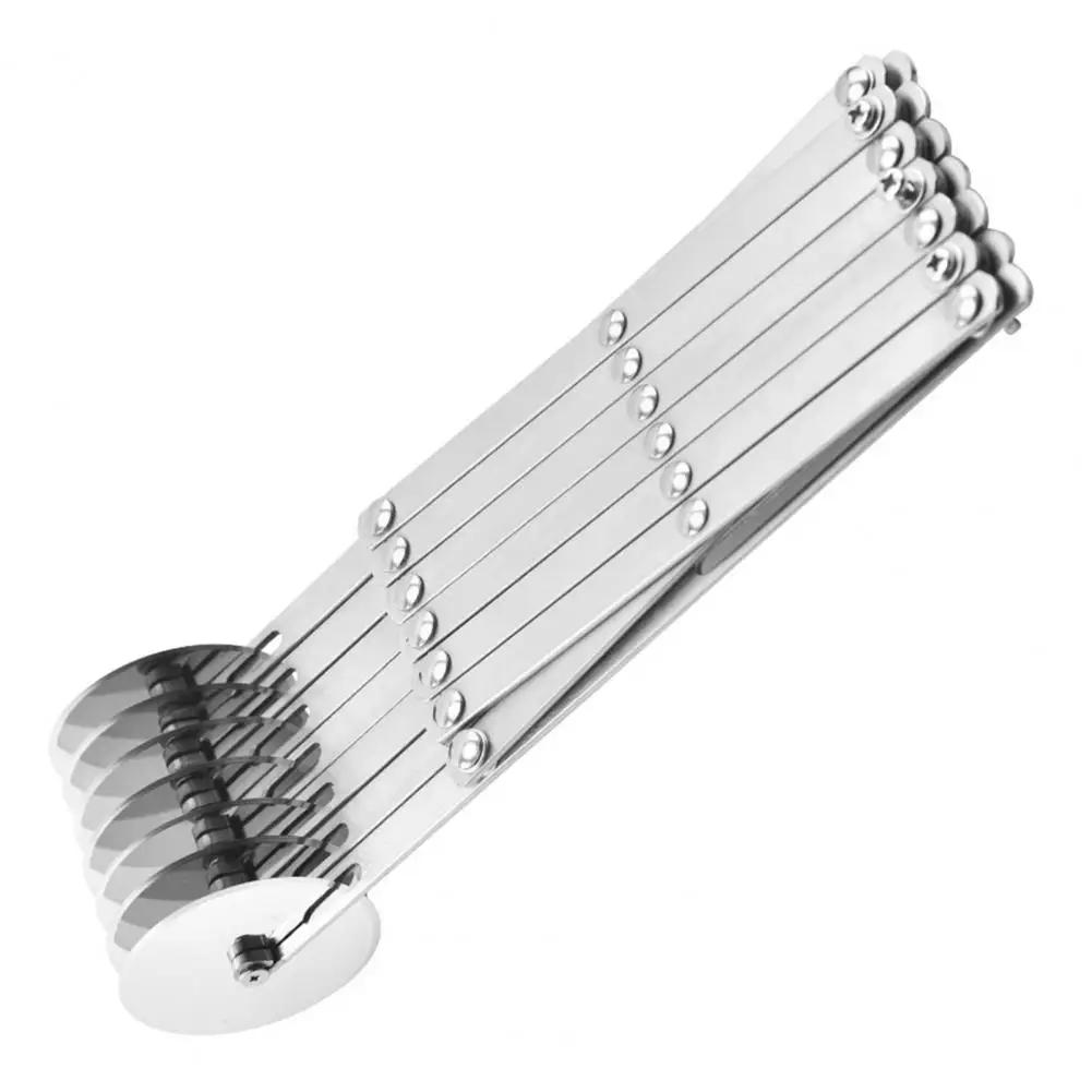 Pastry Cutter Stainless Steel Multi-wheel Pizza Cutter Adjustable 3/5/7 Blade Dough Roller Expandable Pastry Slicer Stainless