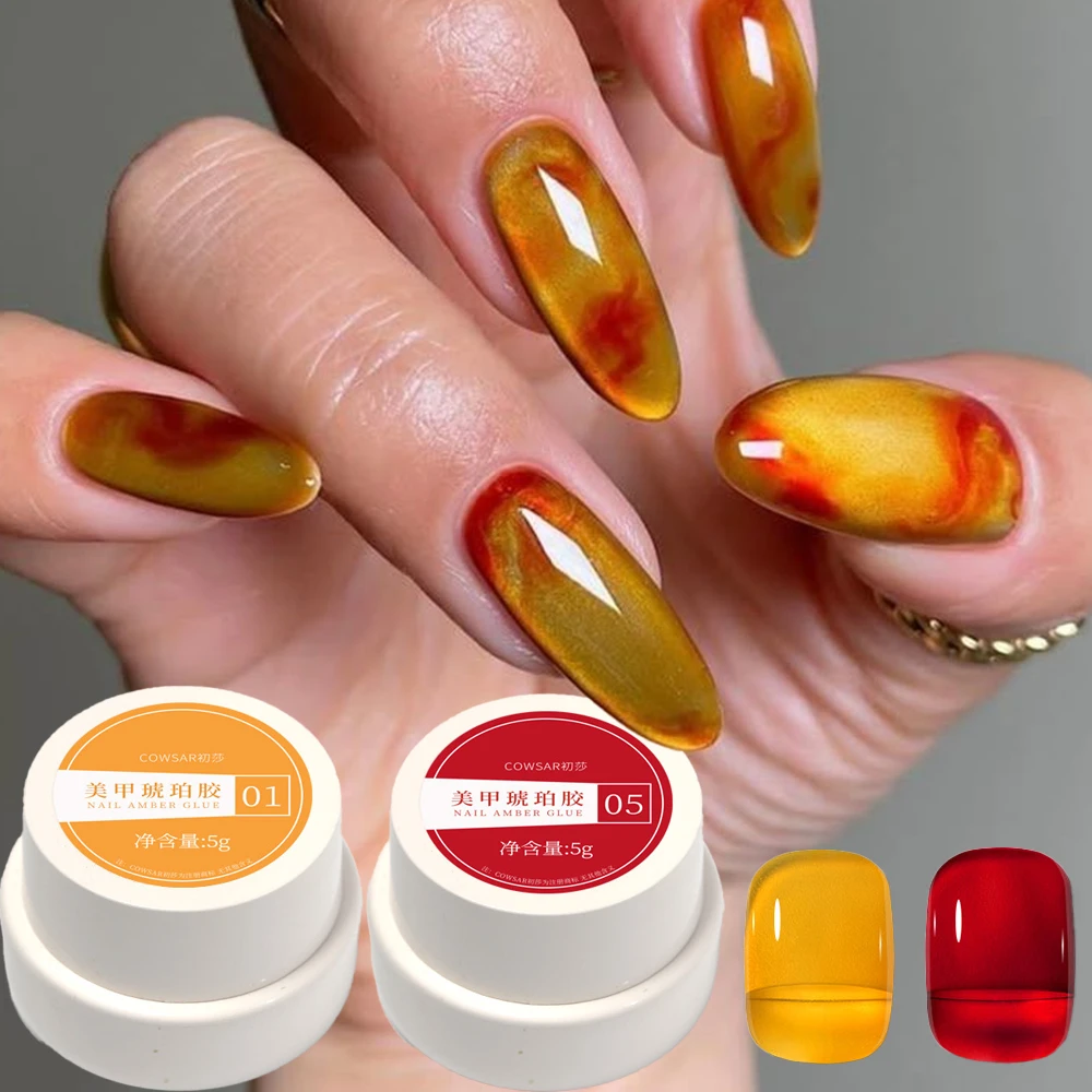 5ml outono prego âmbar vidro gel unha polonês caramelo abóbora gelo-translúcido verniz da arte do prego uv led semi permanente manicure gel #