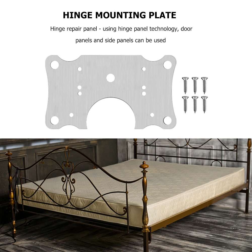 Placa de reparo de dobradiça, mesa dobrável, placa de porta de armário, kit de montagem de painéis instaladores