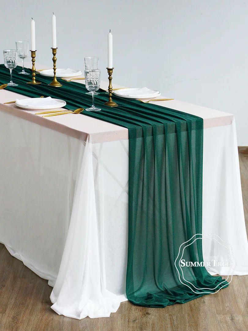 

Luxury Sheer Table Runner 2-6 Meters Elegant Rustic Wedding Decor for Reception, Princess Themed Parties Romantic Events