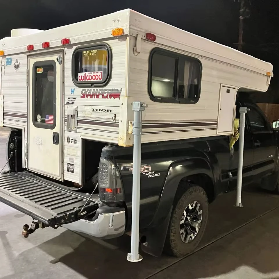rv Lightweight Aluminum Slide-in Pickup Truck Campers with Hardshell Roof Top Pop-Up Travel Trailer Design for Vehicle Car Use