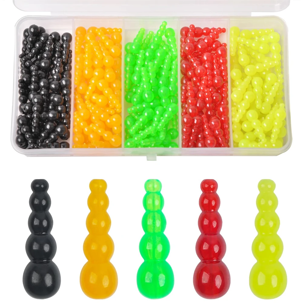 250Pcs Stacked Fishing Beads Set for Spinner bait Trout Walleye rig DIY Inline Spinner Lure Making Supplies Carp Fishing tackle