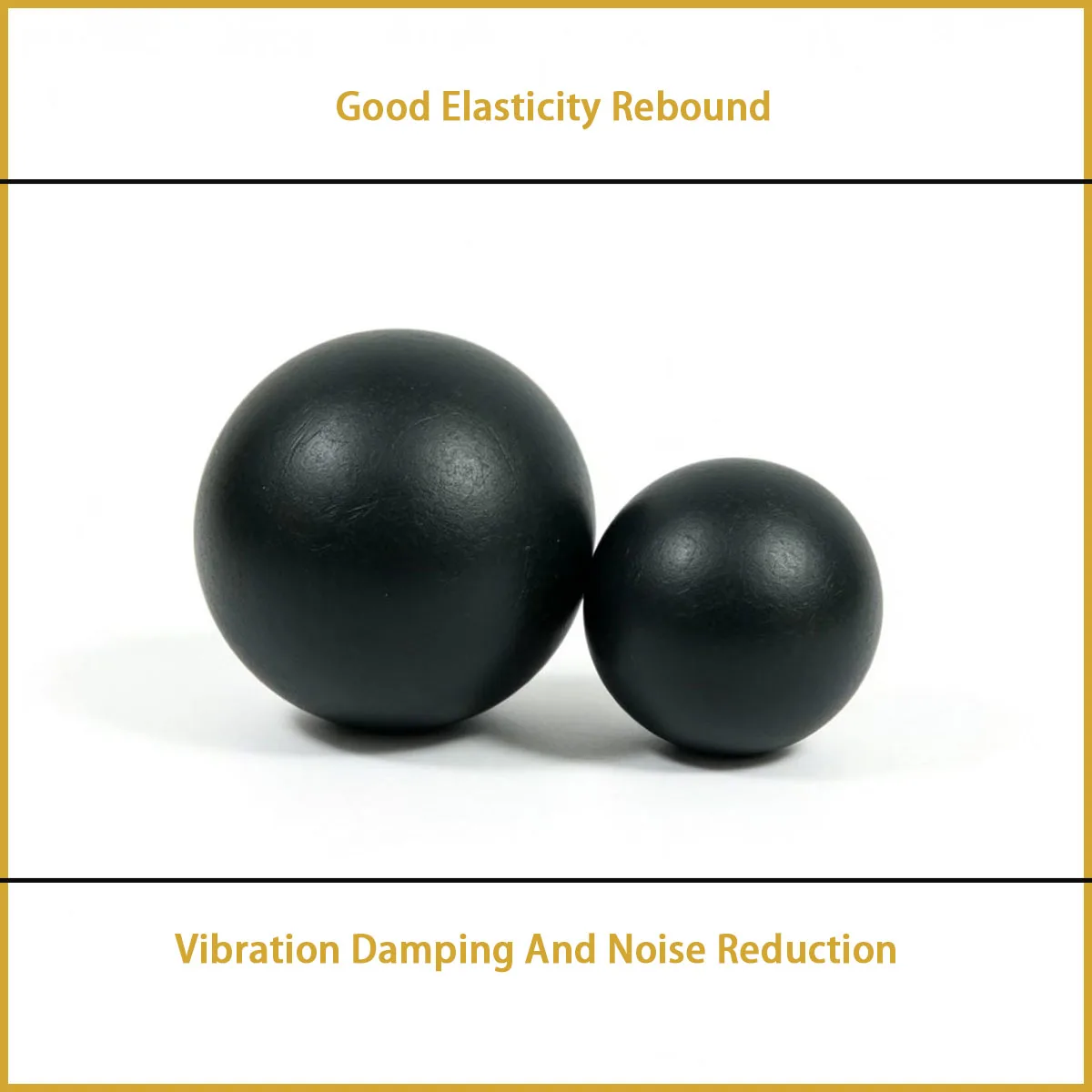 Black Solid Rubber Ball 1‑200mm Diameter Elastic Sphere for Shock Absorption Buffering Elasticity Testing Industrial Equipment