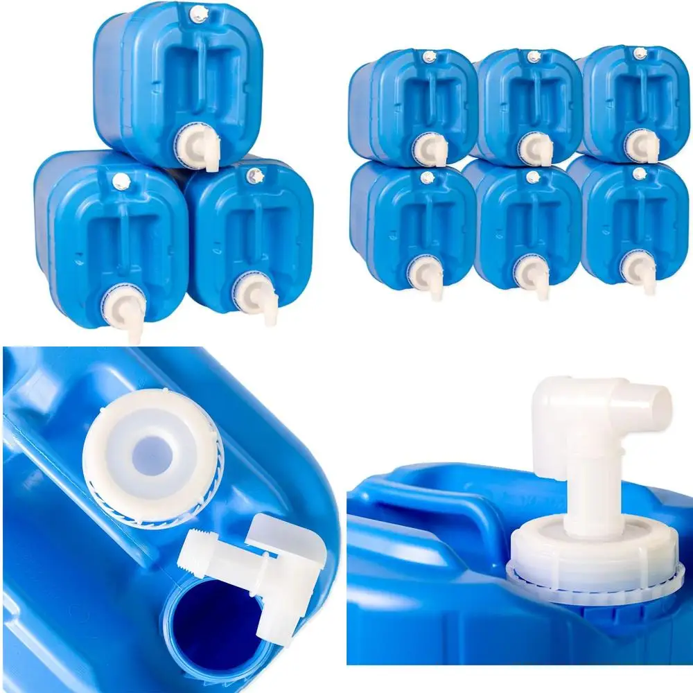 ถังเก็บน้ำแบบซ้อนได้ขนาด 5 แกลลอน (แพ็ค 3 ชิ้น) |   ปลอดภัยต่ออาหาร ปราศจากสาร BPA |   เหยือกขนาดใหญ่อเนกประสงค์สำหรับการตั้งแคมป์และการใช้งานกลางแจ้ง