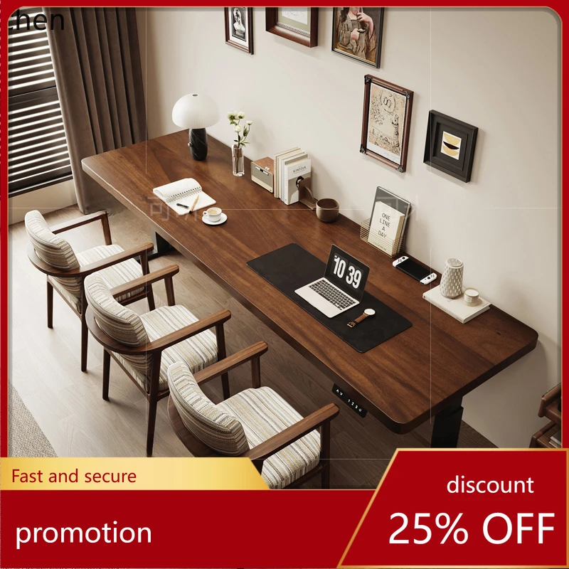 

HXL light luxury electric lifting desk workbench high sense modern living room computer table