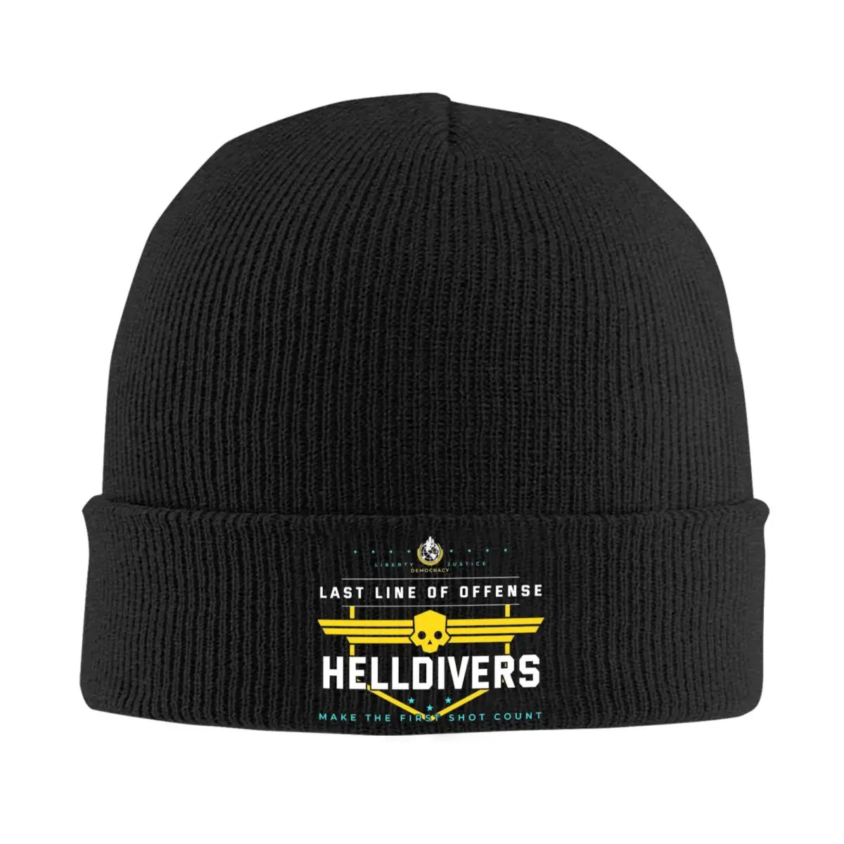 Last Line Of Offense Helldivers 2 Beanie Hats Game Vintage Caps Adult Unisex Gym Skullies Beanies Thermal Elastic Beanie Hat