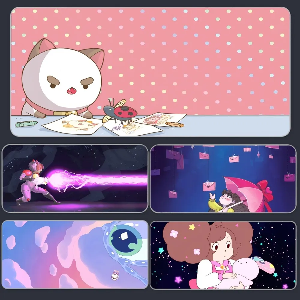 

Коврик для мыши B-Bee и Puppycat, большой игровой коврик для мыши, утолщенный Настольный Коврик для компьютерной клавиатуры