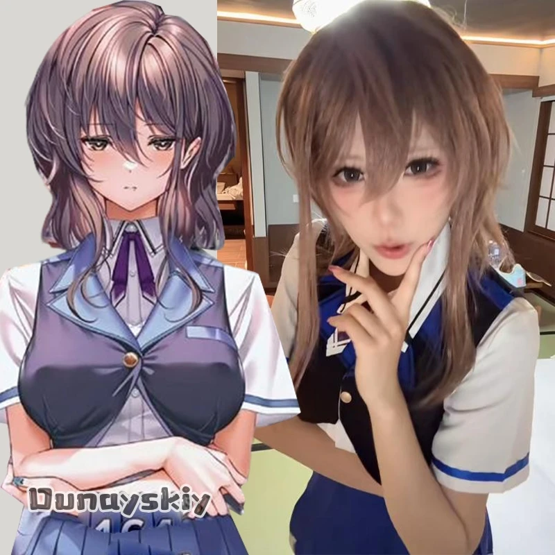 

Dream ZS@Shion Yanagi Косплей Аниме Galgame Sweet Girlfriend 2, костюм японской школьной формы JK Y2K Kawaii, синий жилет, мини-платье