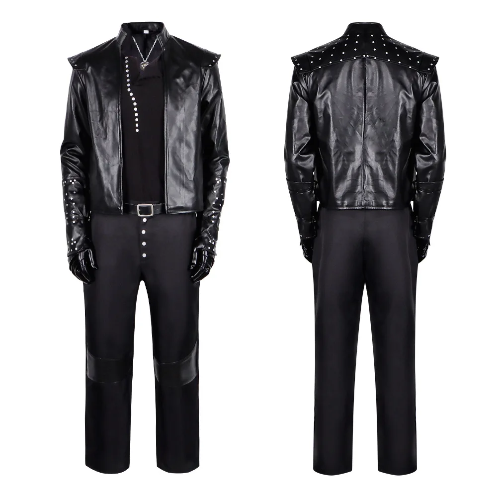 

Witcher Cosplay Costume Witcher White Wolf Geralt Battle Costume Cosplay 2D Stage Performance Role-playing